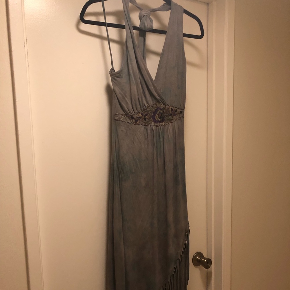 T Party tie dye ankle length dress